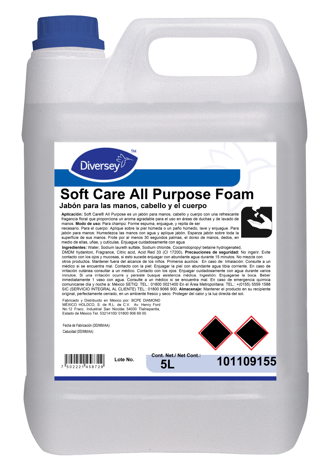 SOFT CARE ALL PURPOSE FOAM 2x5L - Jabón para las manos