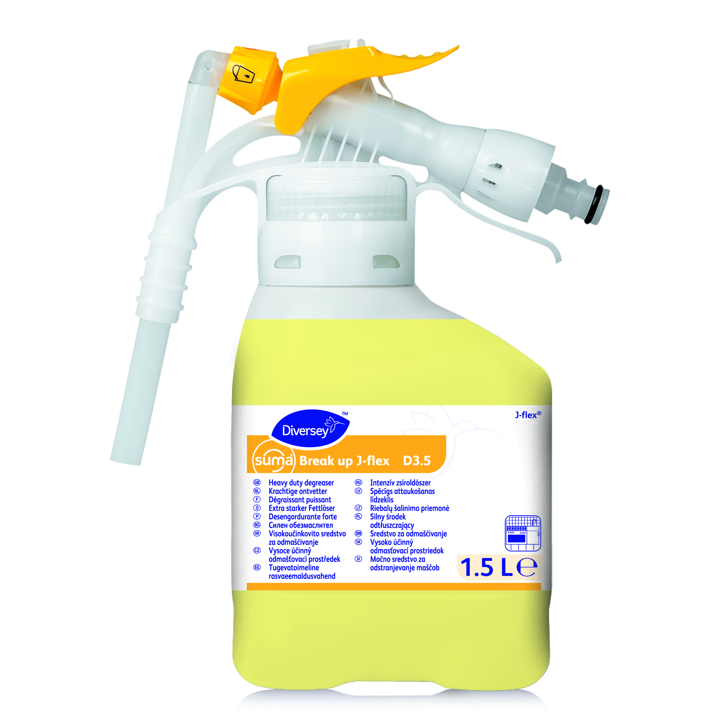 Suma Break up J-flex D3.5 1.5L - Aluminium safe, heavy duty degreaser