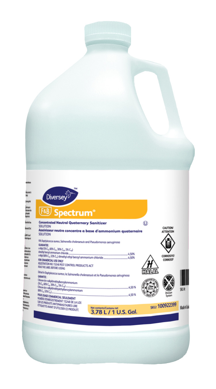 Spectrum®, 3.78L, 4/CT - Solution désinfectante quaternaire neutre concentrée