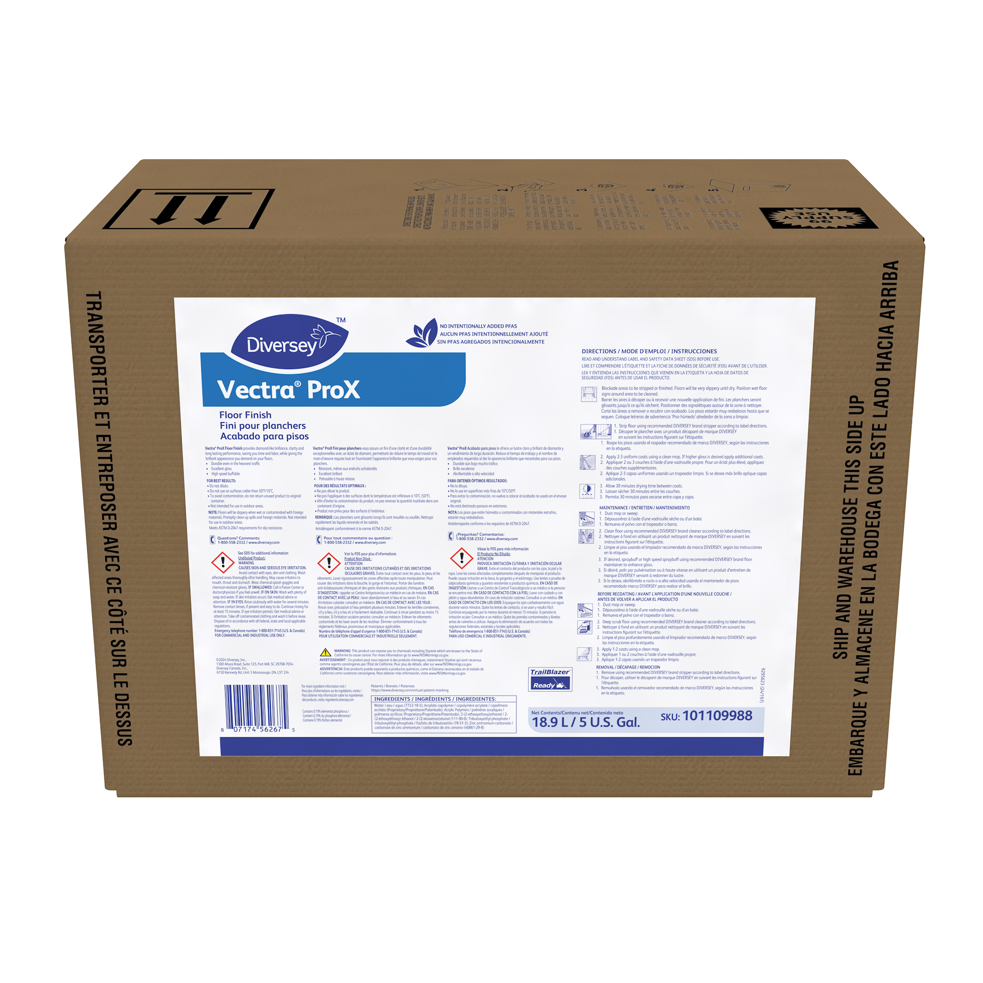 Vectra® ProX Floor Finish, 5gal - Floor Finish