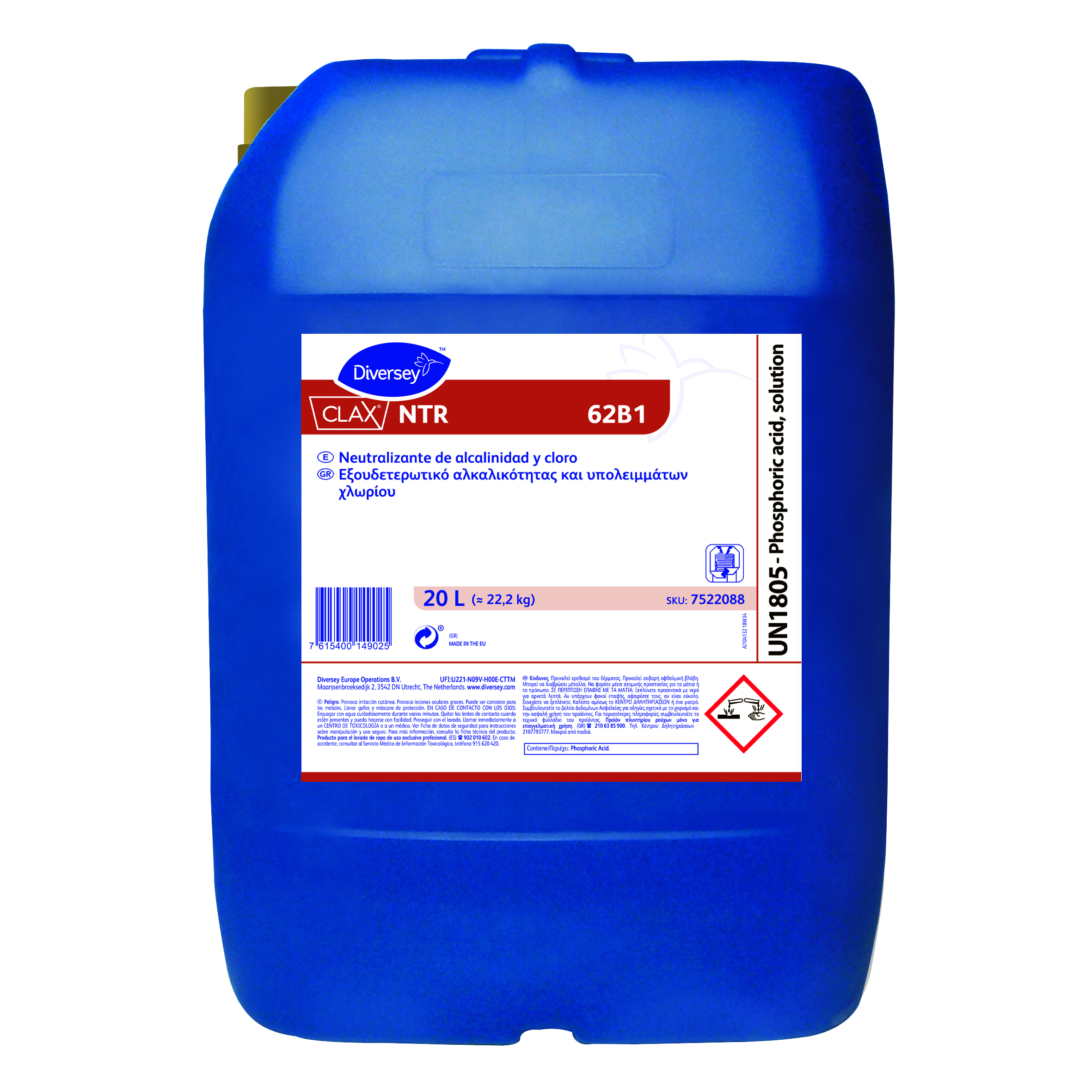 Clax NTR 62B1 20L - Neutralisant de blanchiment et d’alcalinité résiduelle