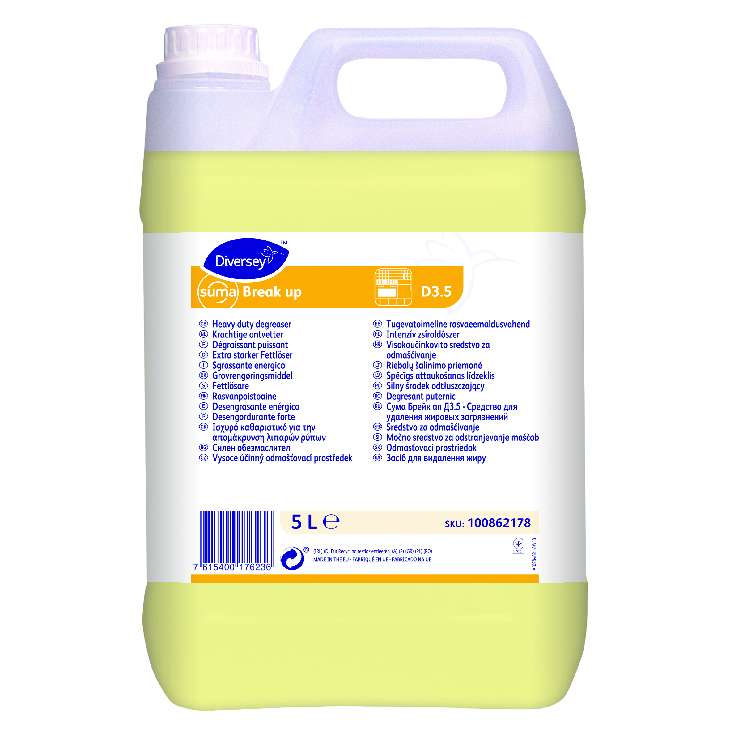 Suma Break up D3.5 2x5L - Aluminium safe, heavy duty degreaser