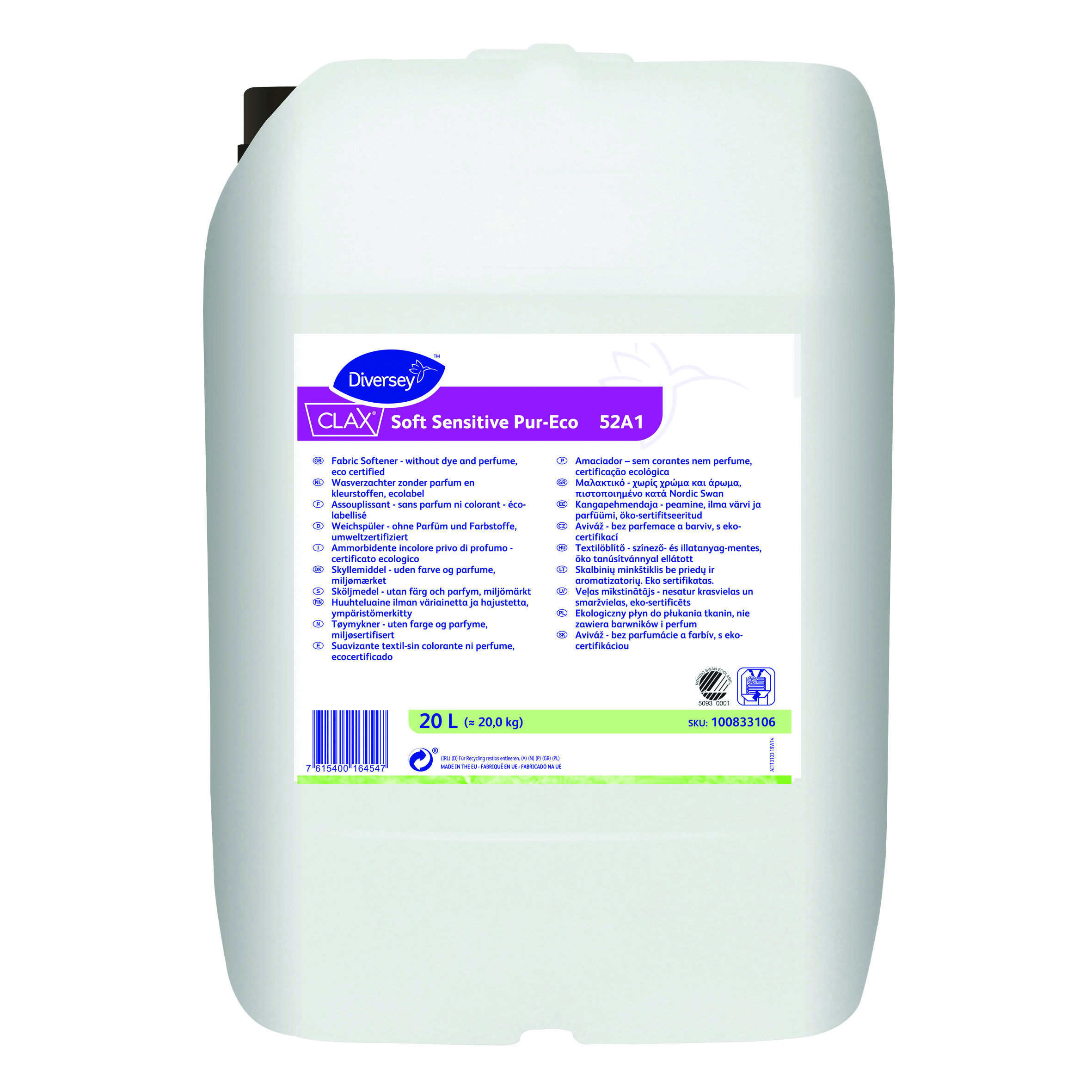 Clax Soft Sensitive Pur-Eco 20L