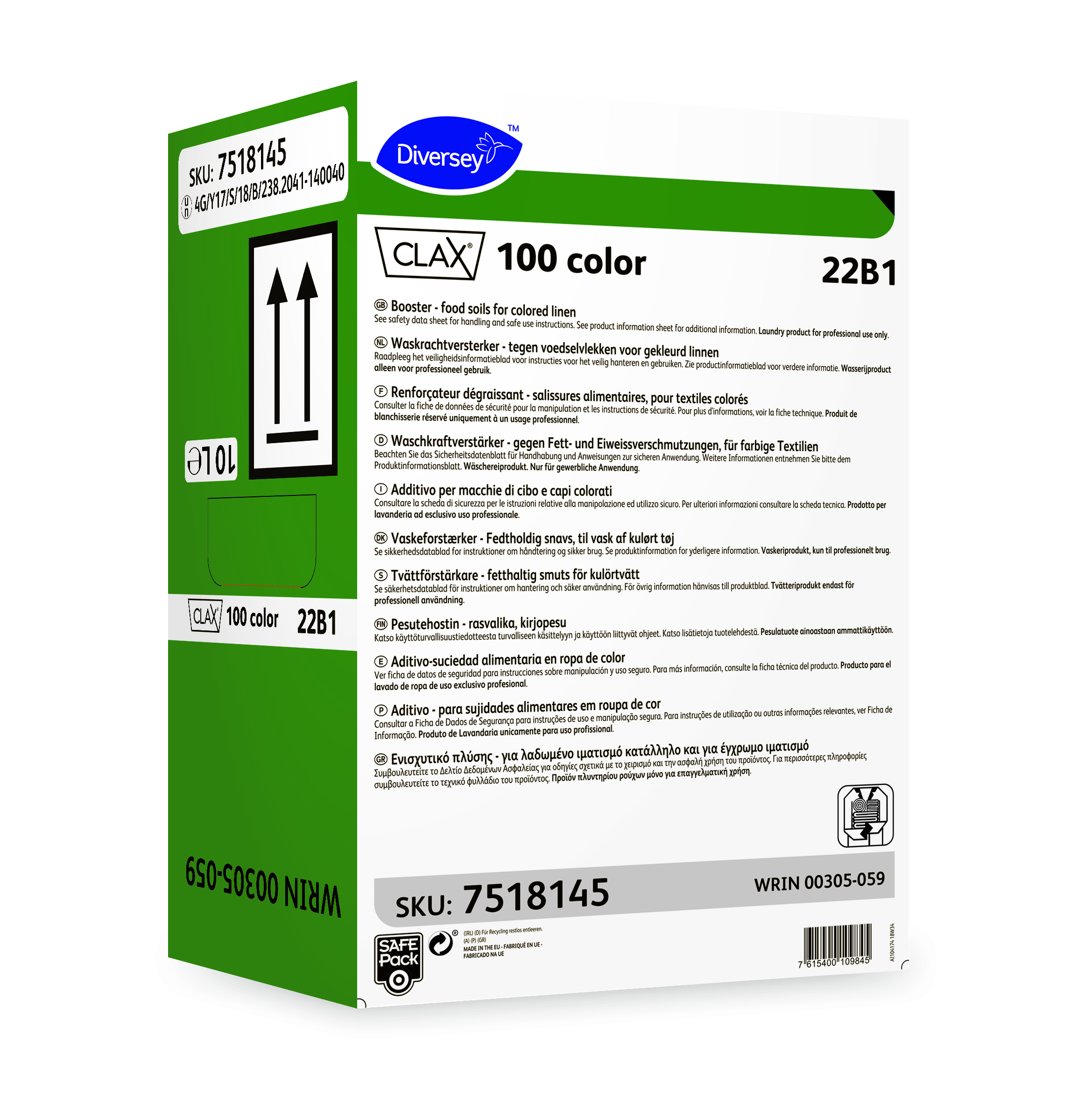 Clax 100 color 22B1 10L - Booster, food soils, for coloured linen