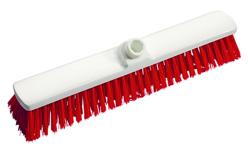 Scopa per pavimenti, mediamente dura 1pz - 400 x 60 x 120 mm - Rosso - Durezza media - 400 x 60 x 50 mm - senza manico in fibra di vetro 7505380