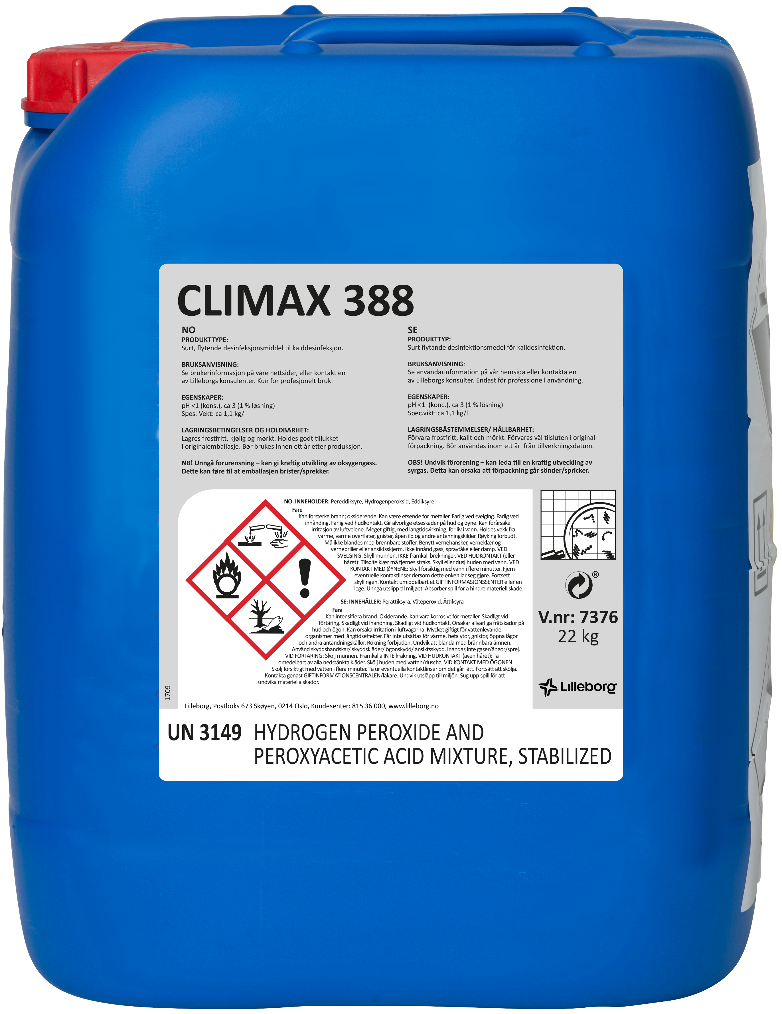 CLIMAX 388 22kg - Pereddiksyrebasert desinfeksjonsmiddel