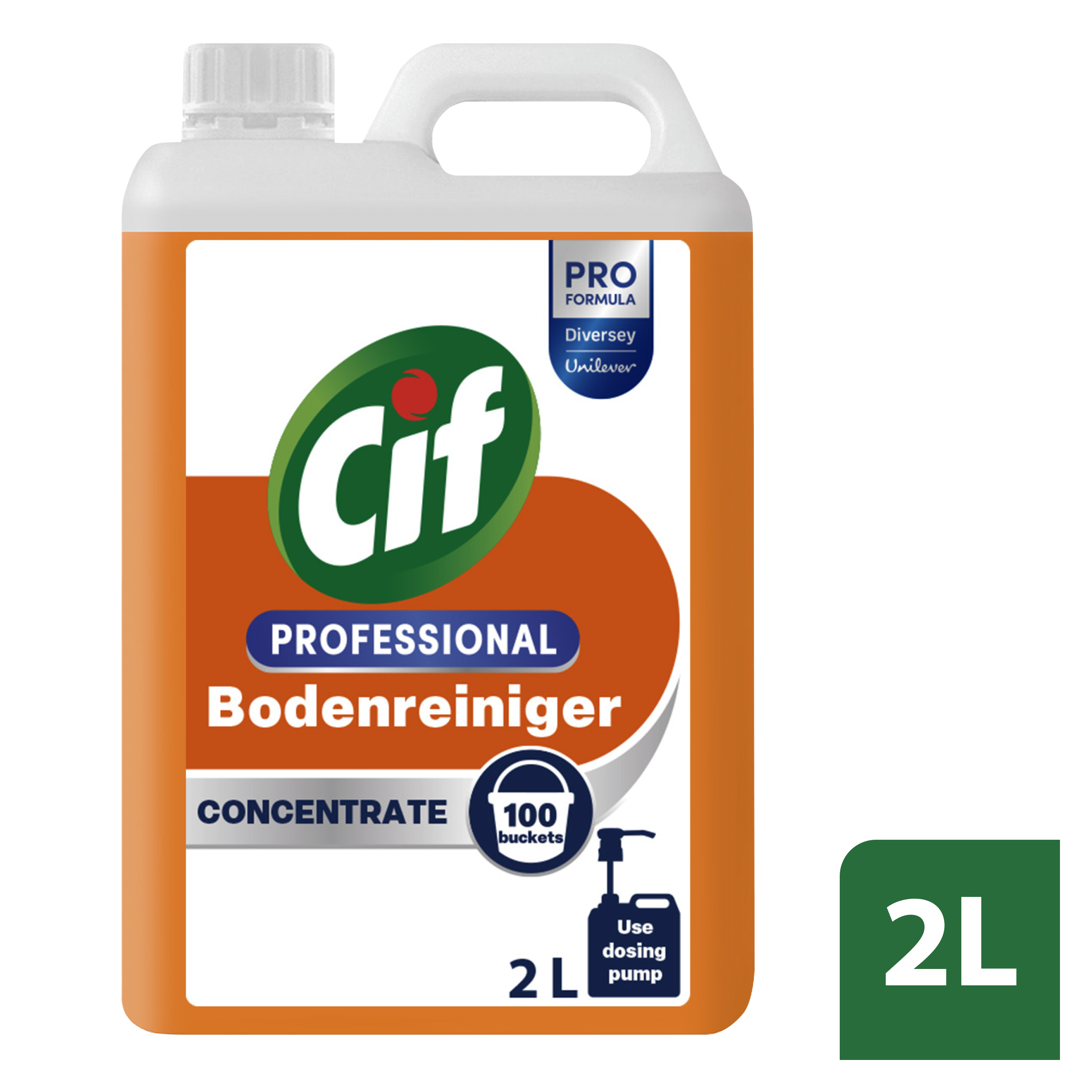 Cif Professional Konzentrierter Bodenreiniger 2x2L - Bodenreiniger mit Zitrusduft