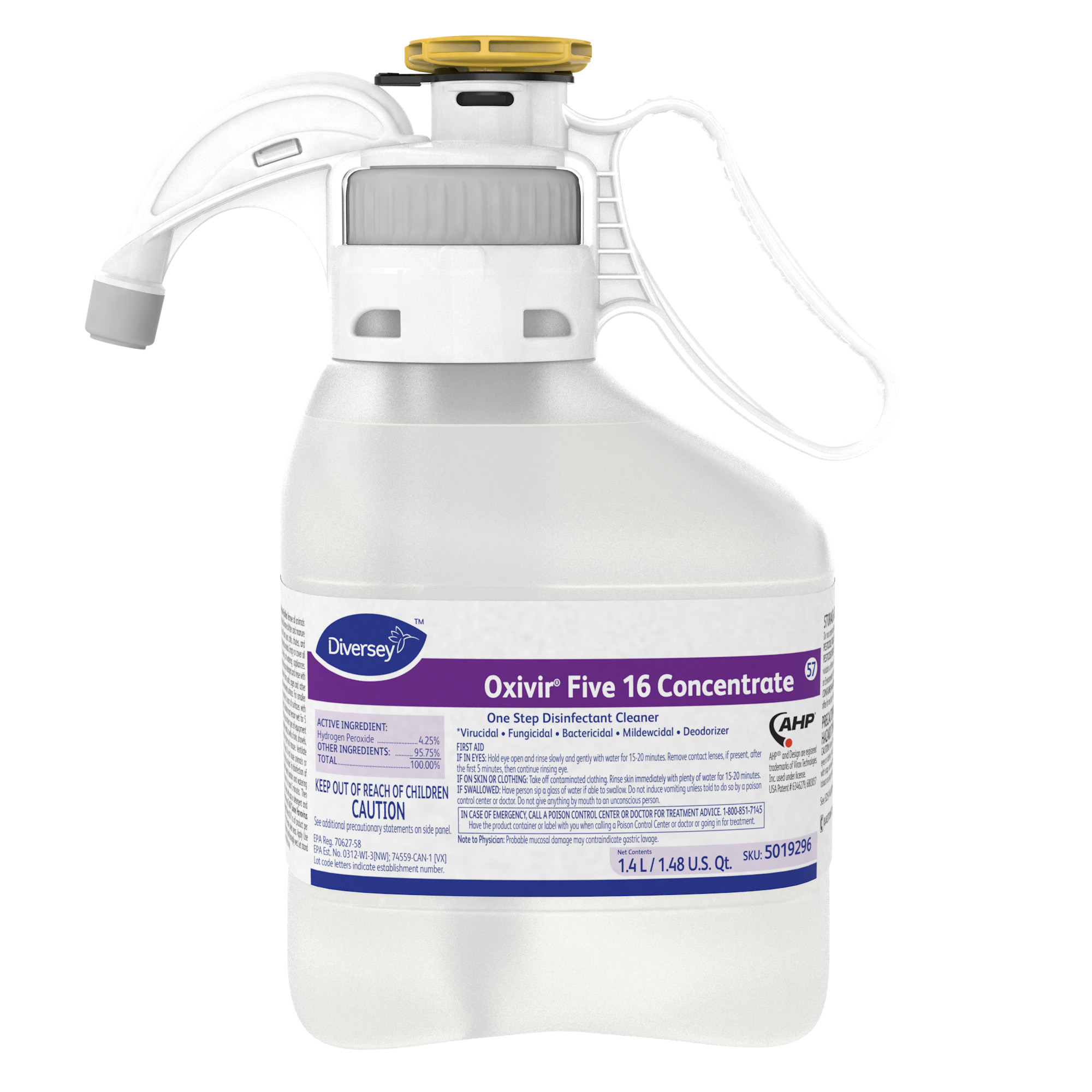 Oxivir® Five 16 Concentrate, 1.4L, 2/CT - One Step Disinfectant Cleaner
