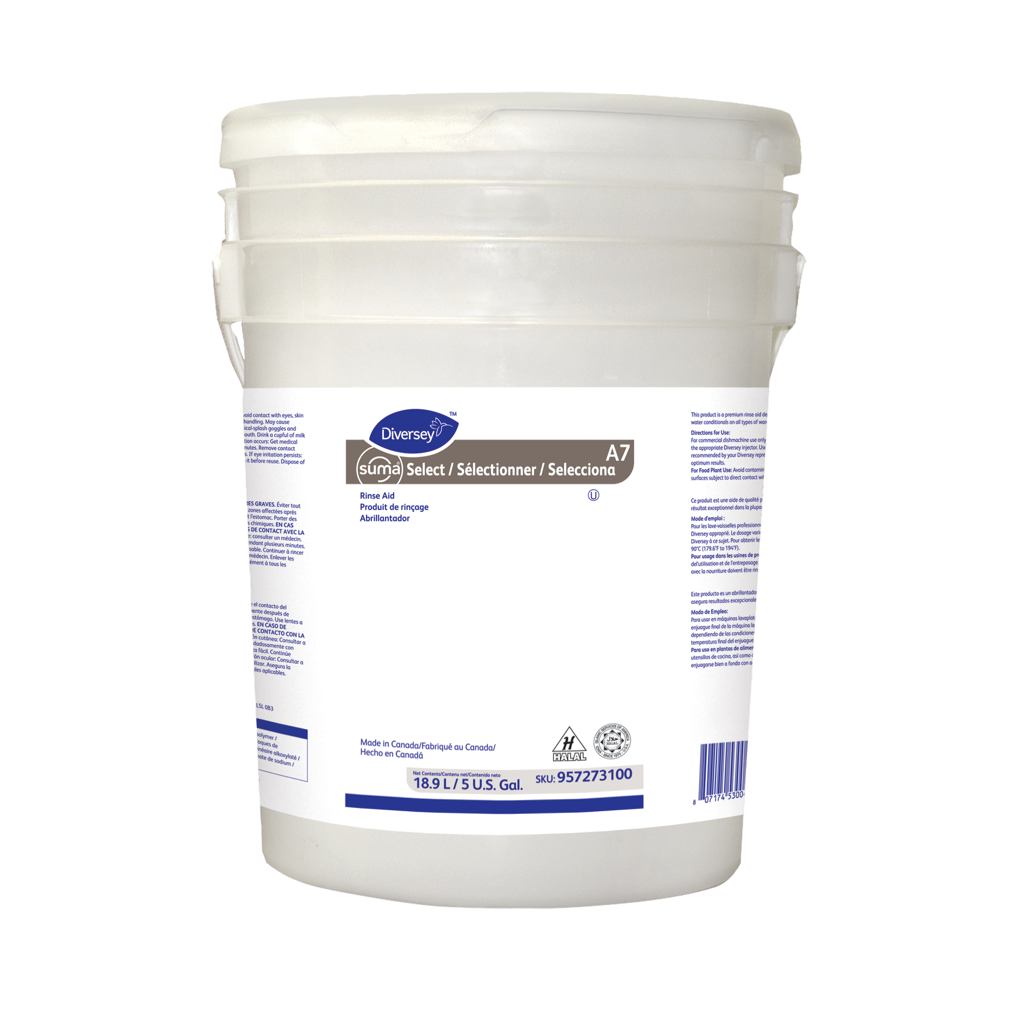 Suma® Select A7, 5gal - Rinse Aid