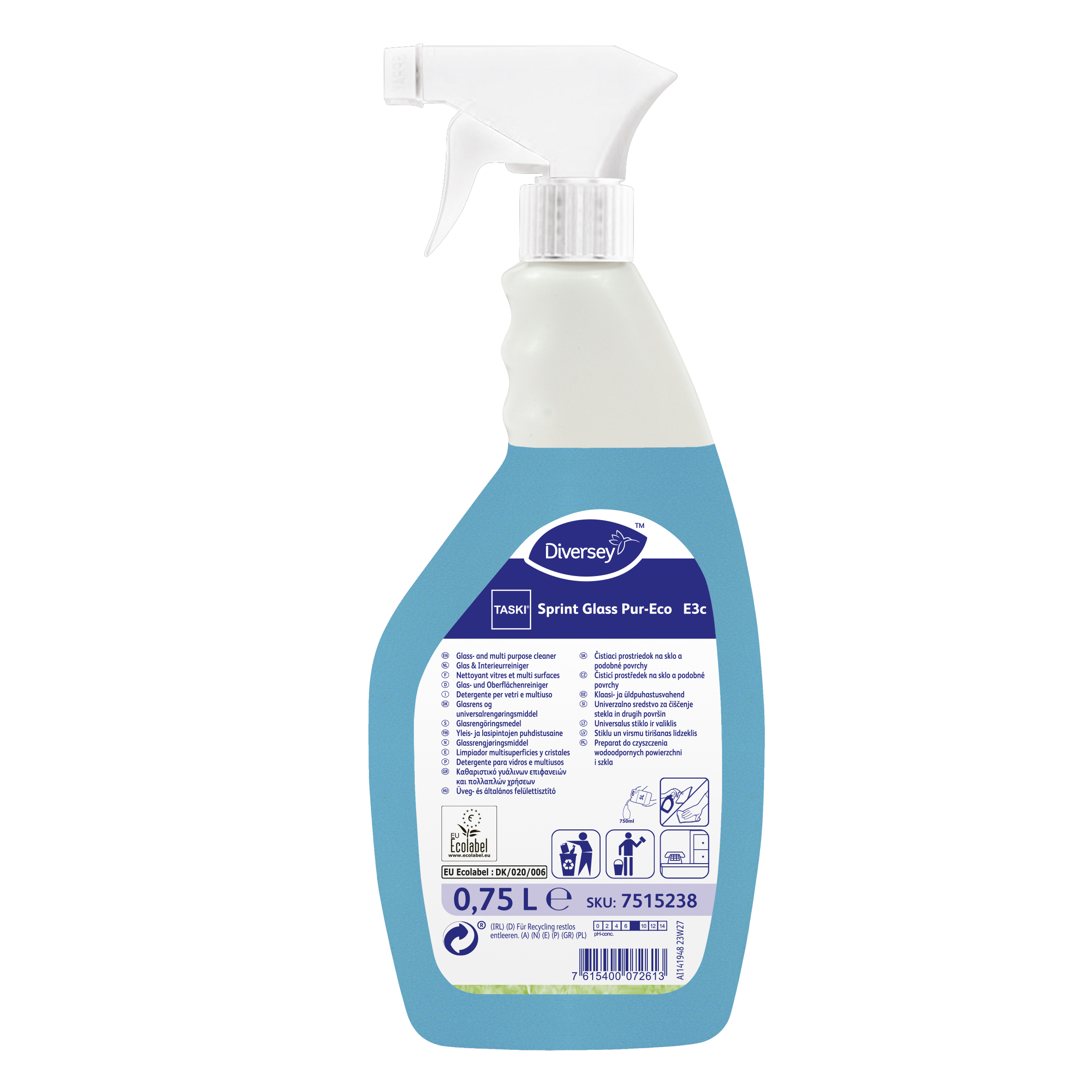 TASKI Sprint Glass Pur-Eco E3c 6x0.75L - Καθαριστικό Τζαμιών και Γενικής Χρήσης
