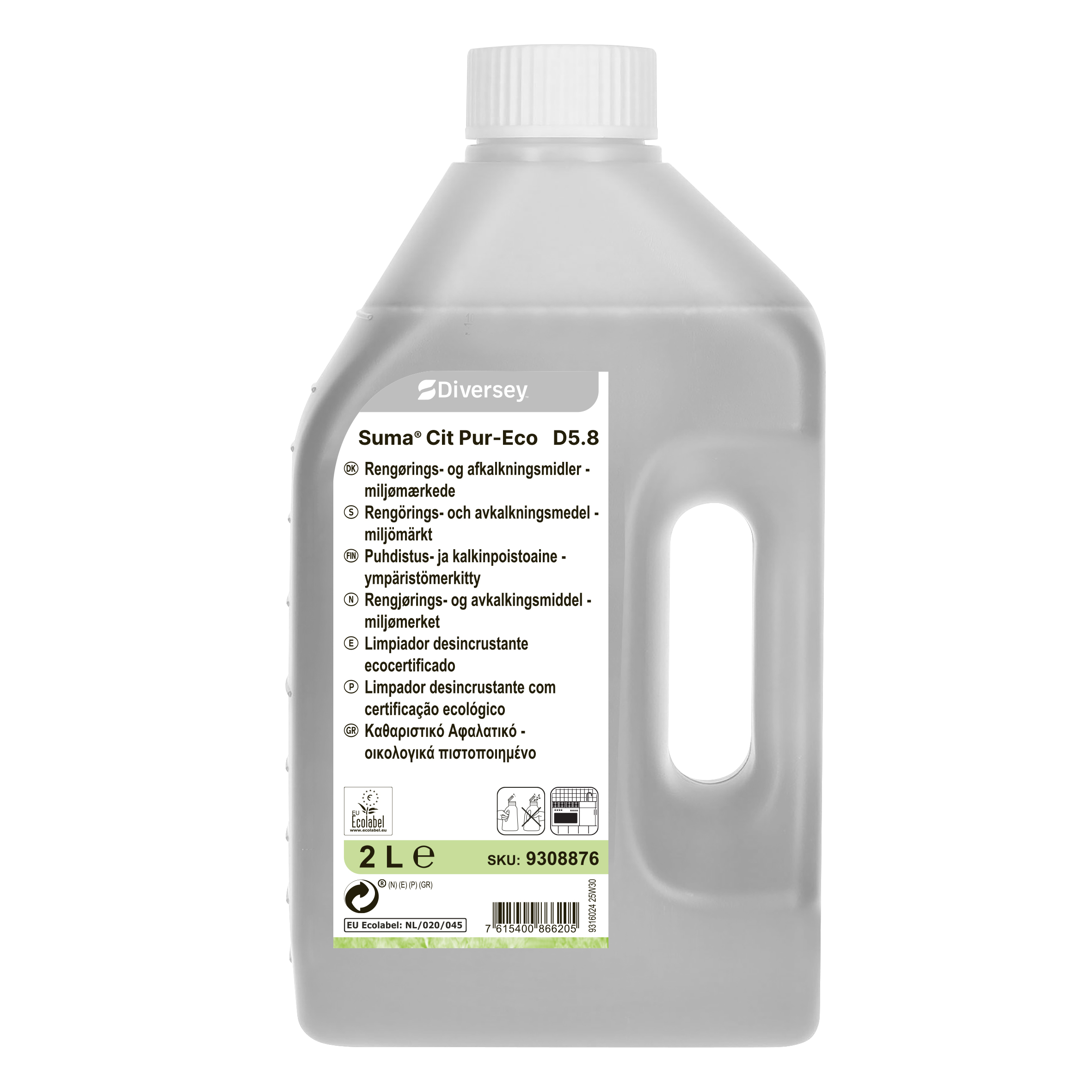 Suma Cit Pur-Eco D5.8 6x2L - Rengøringsmiddel afkalker, EU-blomstmærket