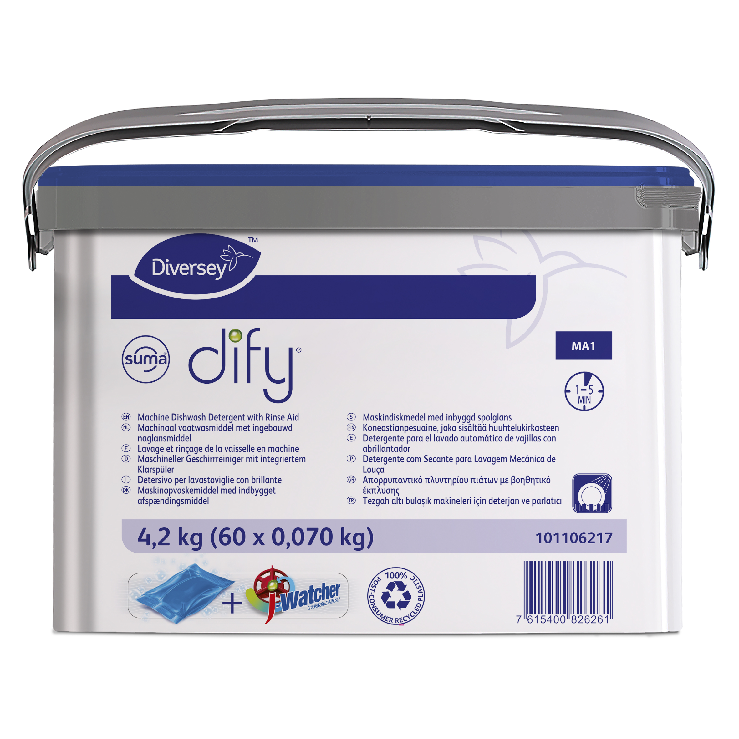 Suma DIFY MA1 60x4.2kg - Manuellt doserat maskindiskmedel i doseringspåse