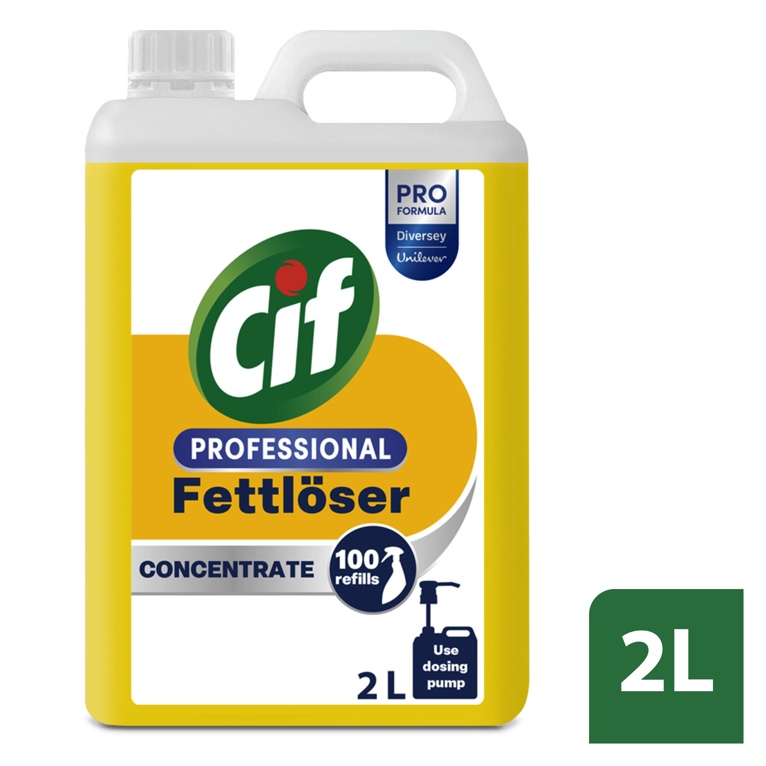 Cif Professional Konzentrierter Fettlöser 2x2L - Fettlöser als Konzentrat