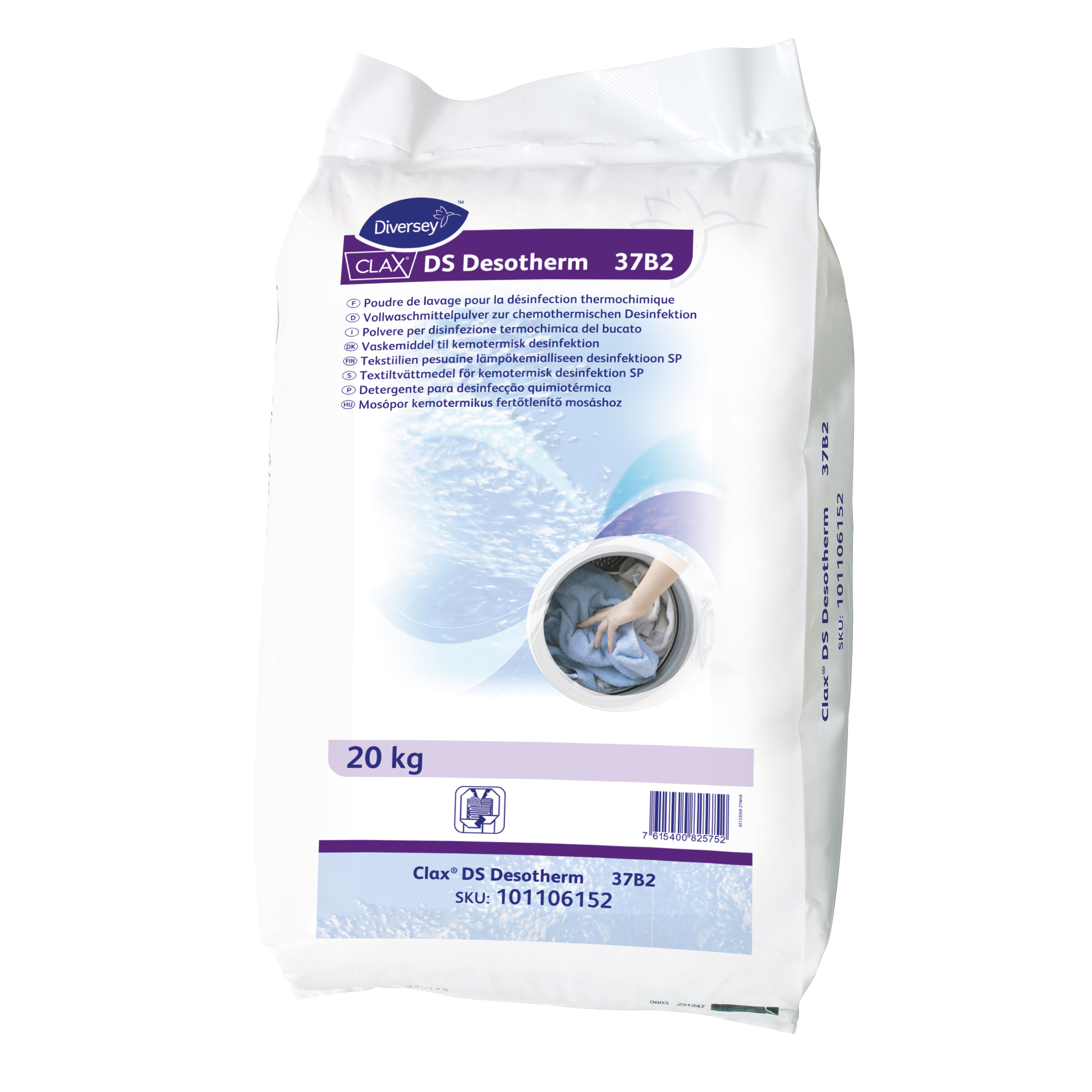 Clax DS Desotherm 37B2 20kg - Vaskepulver til termisk-kemisk desinfektion