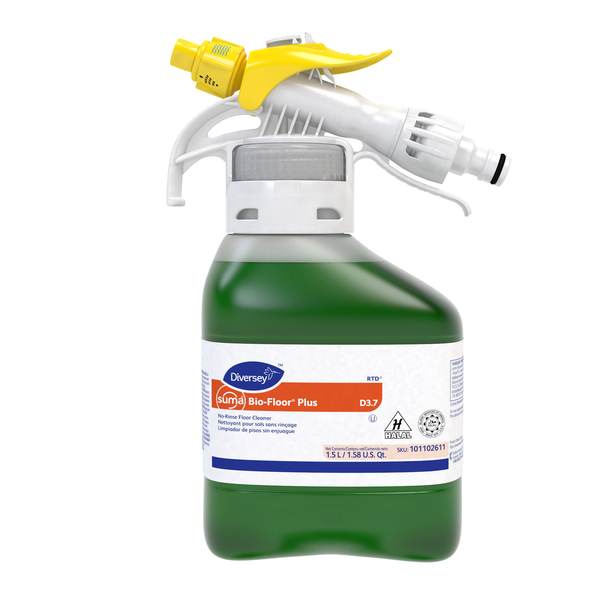 Suma® Bio-Floor® Plus D3.7 D3.7, 1.5L, 2/CT - No-Rinse Floor Cleaner