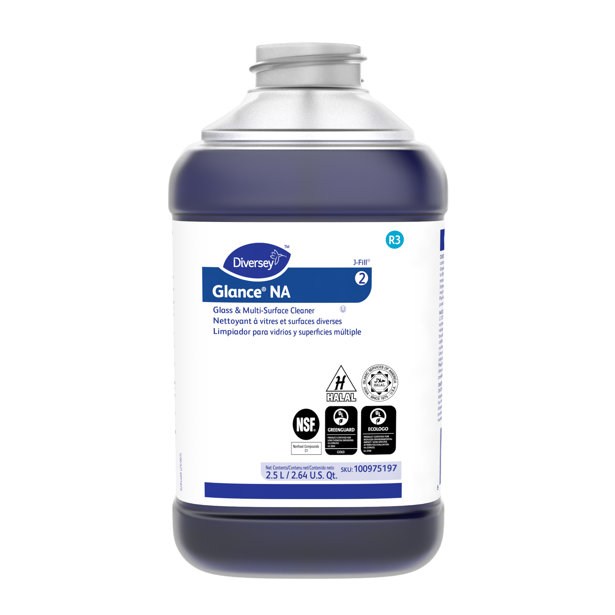 Glance® NA Glass & Multi-Surface Cleaner 2, 2.5L, J-Fill® / QuattroSelect®, 2/CT - Glass & Multi-Surface Cleaner