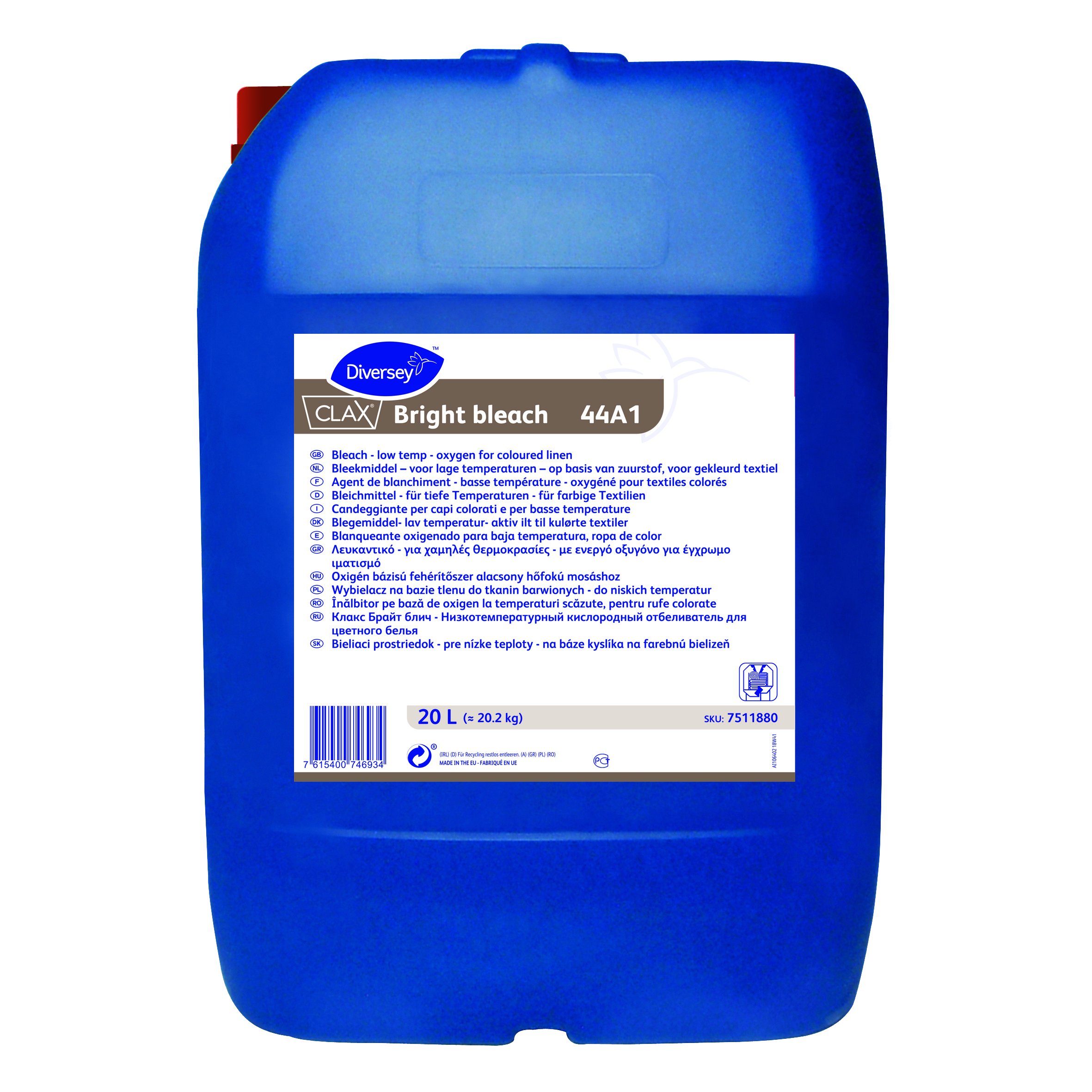 Clax Bright bleach 44A1 20L - Blegemiddel til lav og middel vasketemperatur