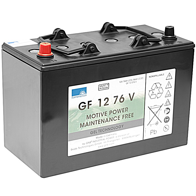 Bateria żelowa 1szt. - 12V / 76Ah / 5 - bateria trakcyjna żelowa blok 12V 76Ah/5