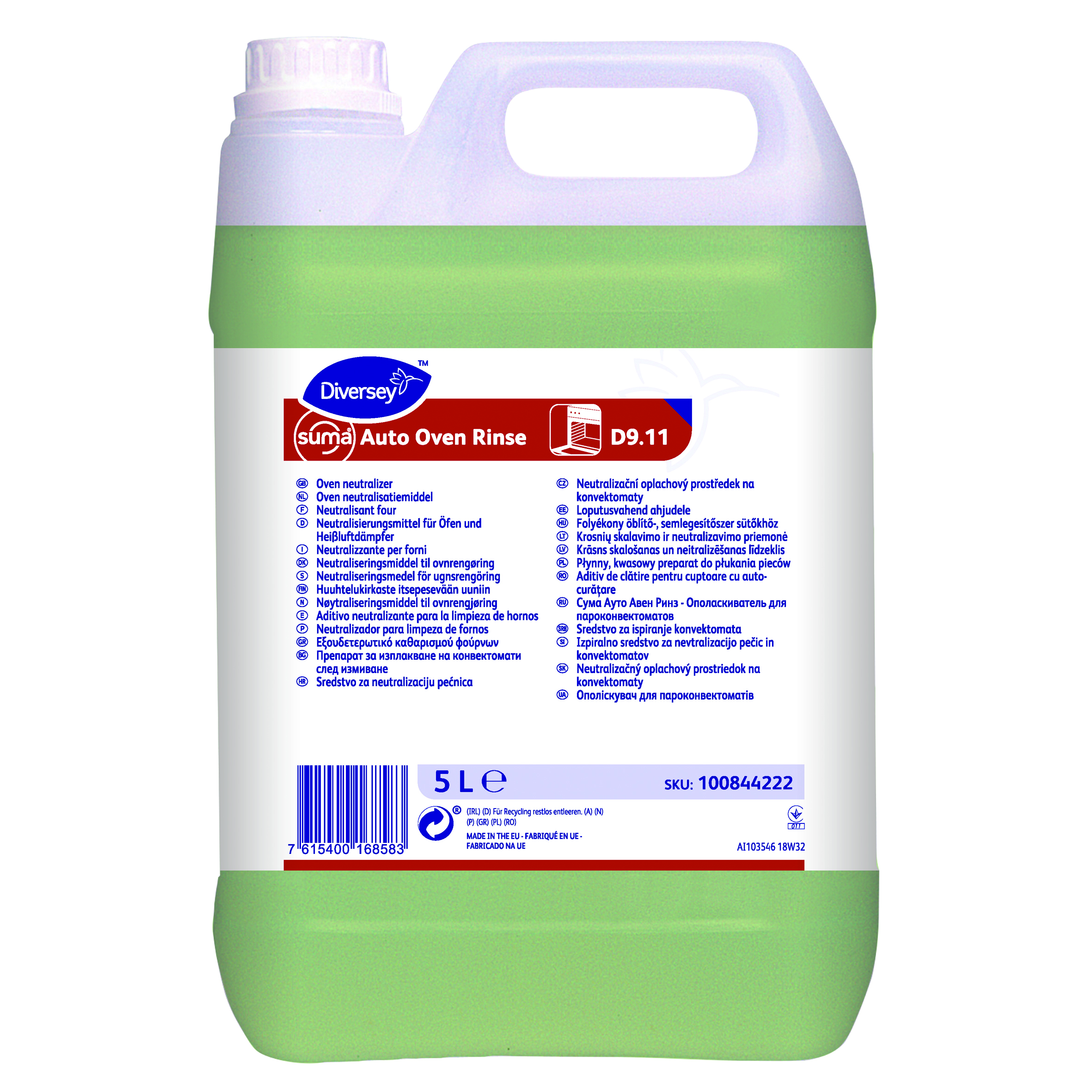 Suma Auto Oven Rinse D9.11 2x5L - płynny, kwasowy preparat do płukania pieców