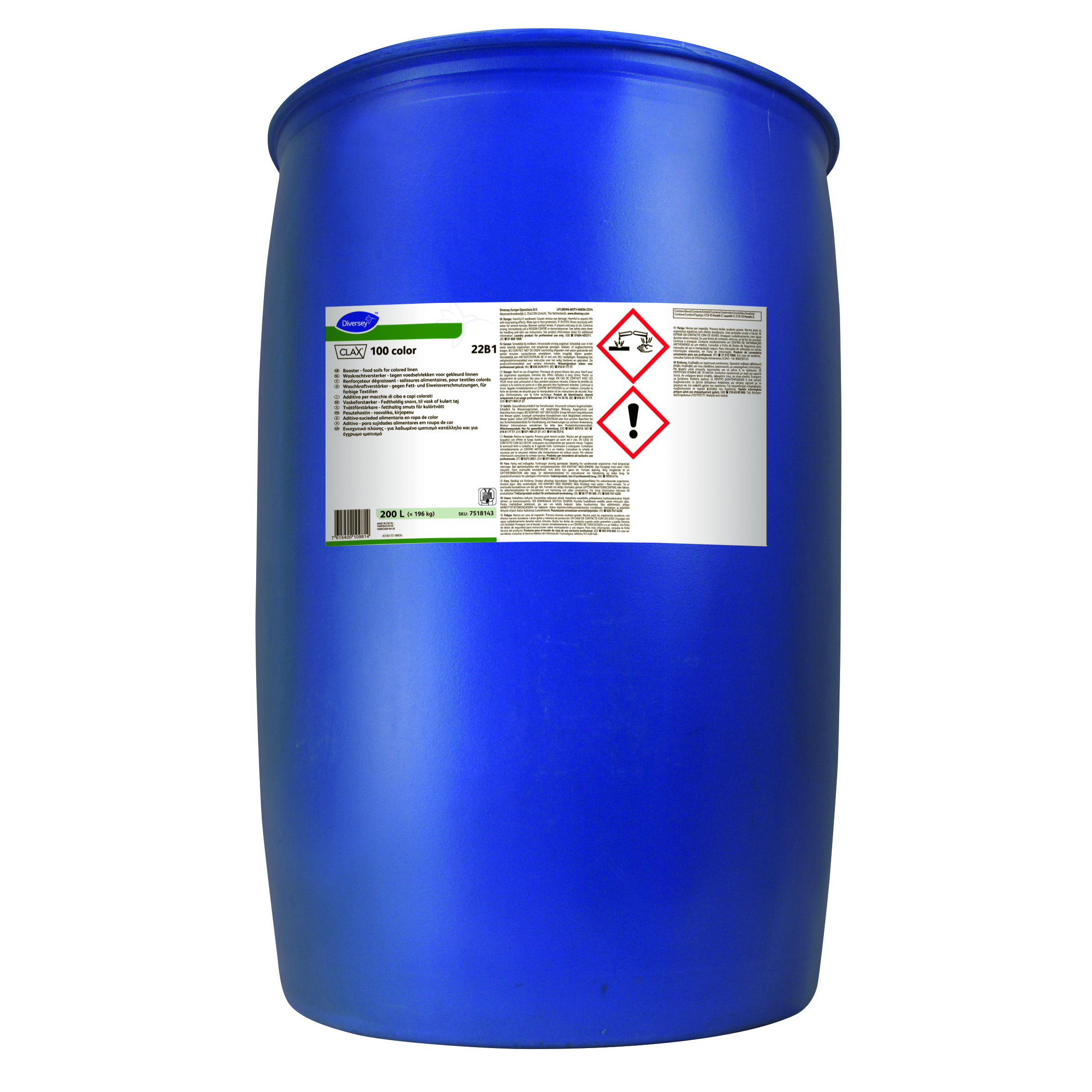 Clax 100 color 22B1 200L - Waschkraftverstärker - Lebensmittelverschmutzungen - farbige Wäsche