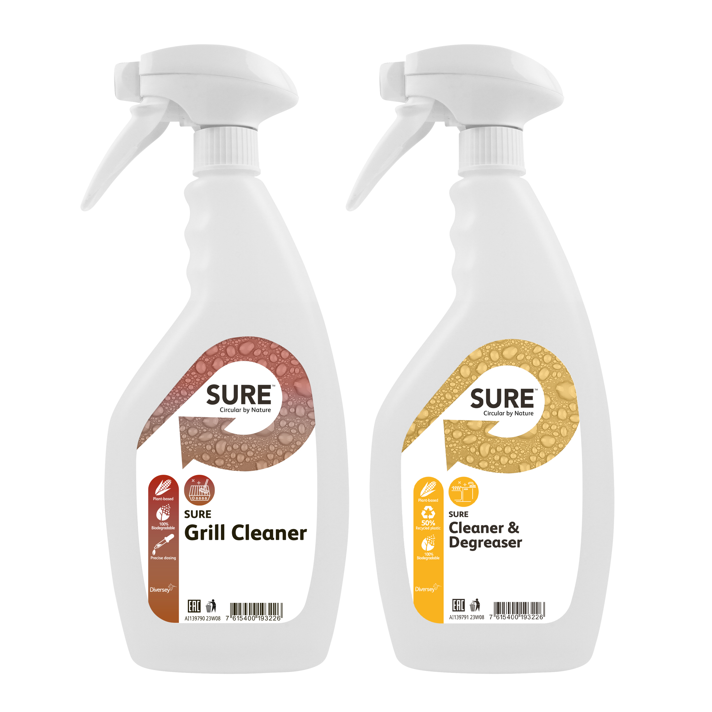 SURE Grill Cleaner & Degreaser Empty Spraybottles - 750ml 6x1stk.