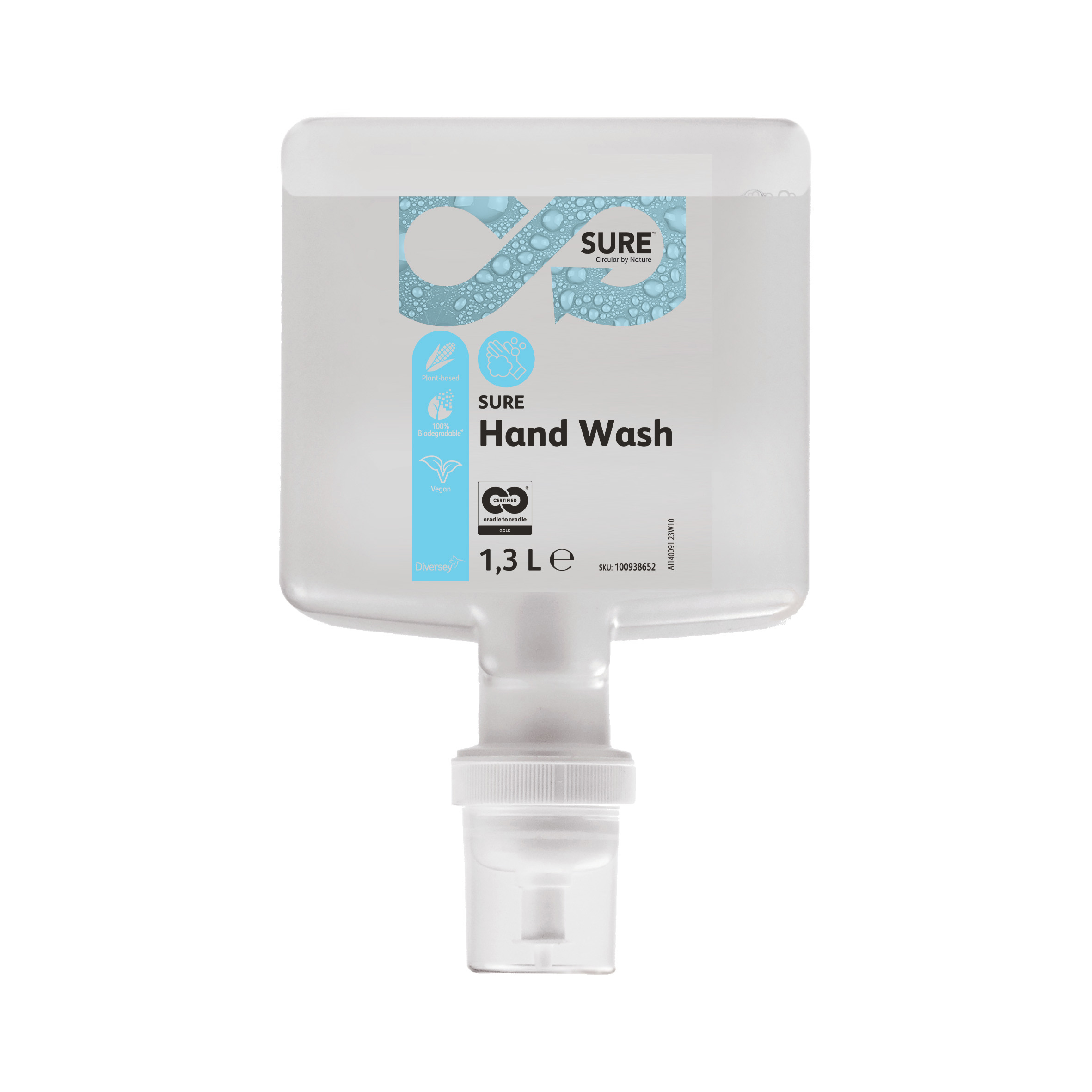 SURE Hand Wash 4x1.3L - En mild parfymert håndvask med plantebaserte ingredienser
