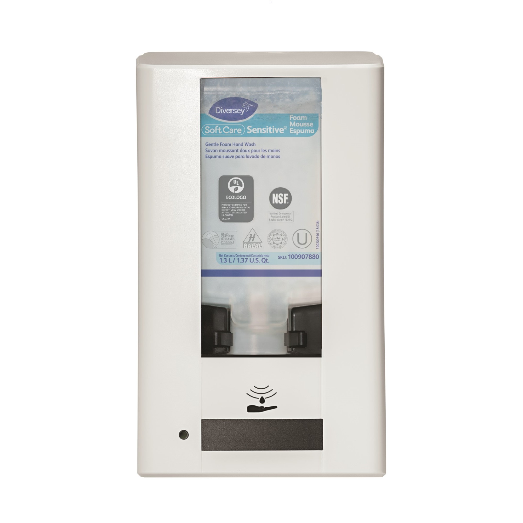 IntelliCare Hybrid Dispenser 1st - Vit - En smart, modern och robust dispenser som kan användas för alla typer av produkter som flytande tvål, skumtvål, hudcrème och handdesinfektion