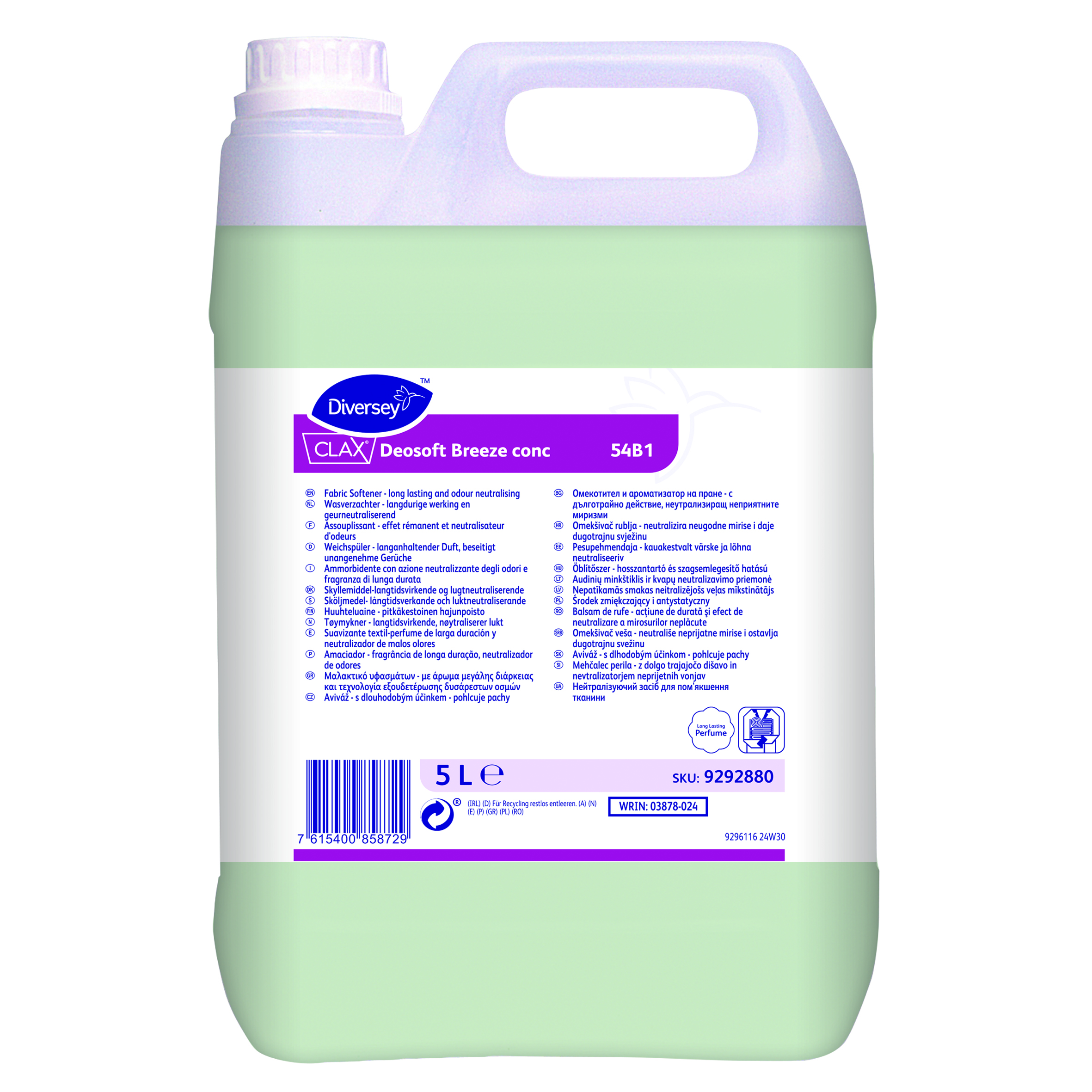 Clax Deosoft Breeze conc 54B1 2x5L - Weichspüler - neuer lang anhaltender konzentrierter Duft