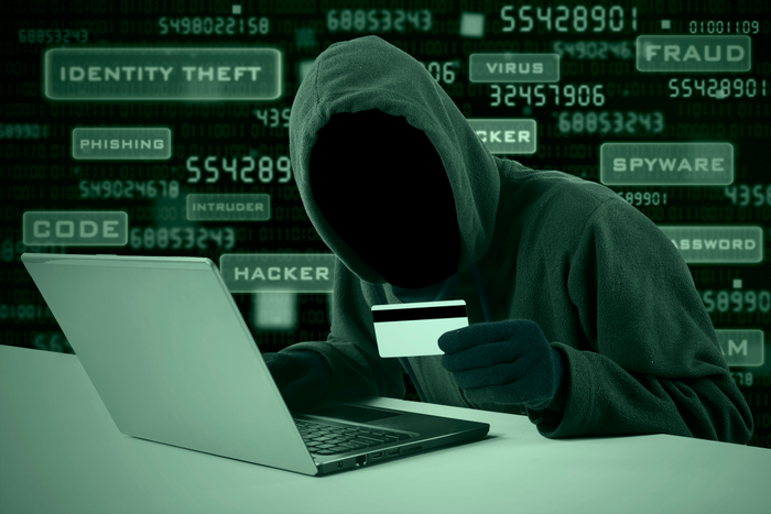 Hacker stealing credit card number