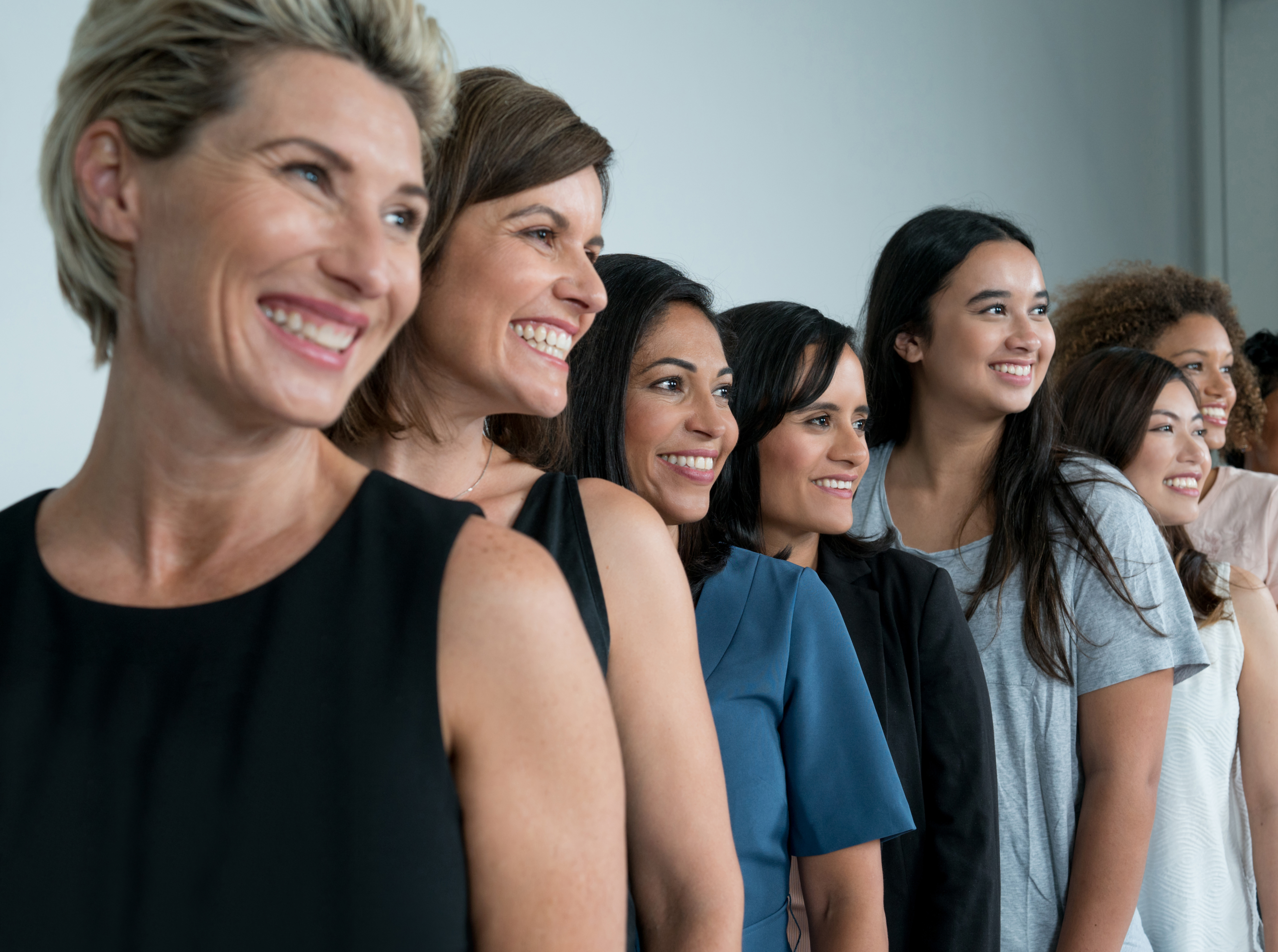 Large group of multi-ethnic women