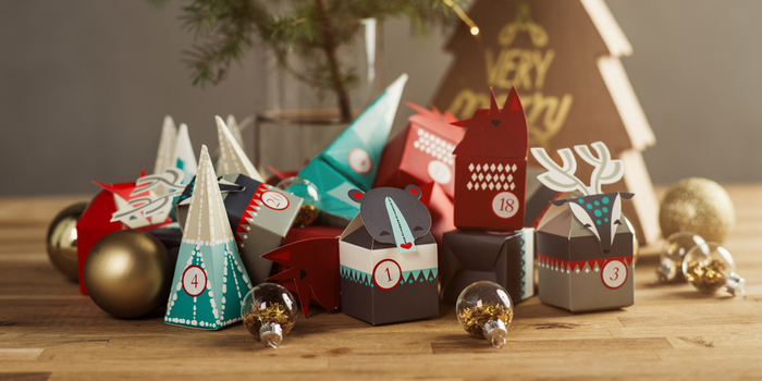 Christmas Advent calendar still life