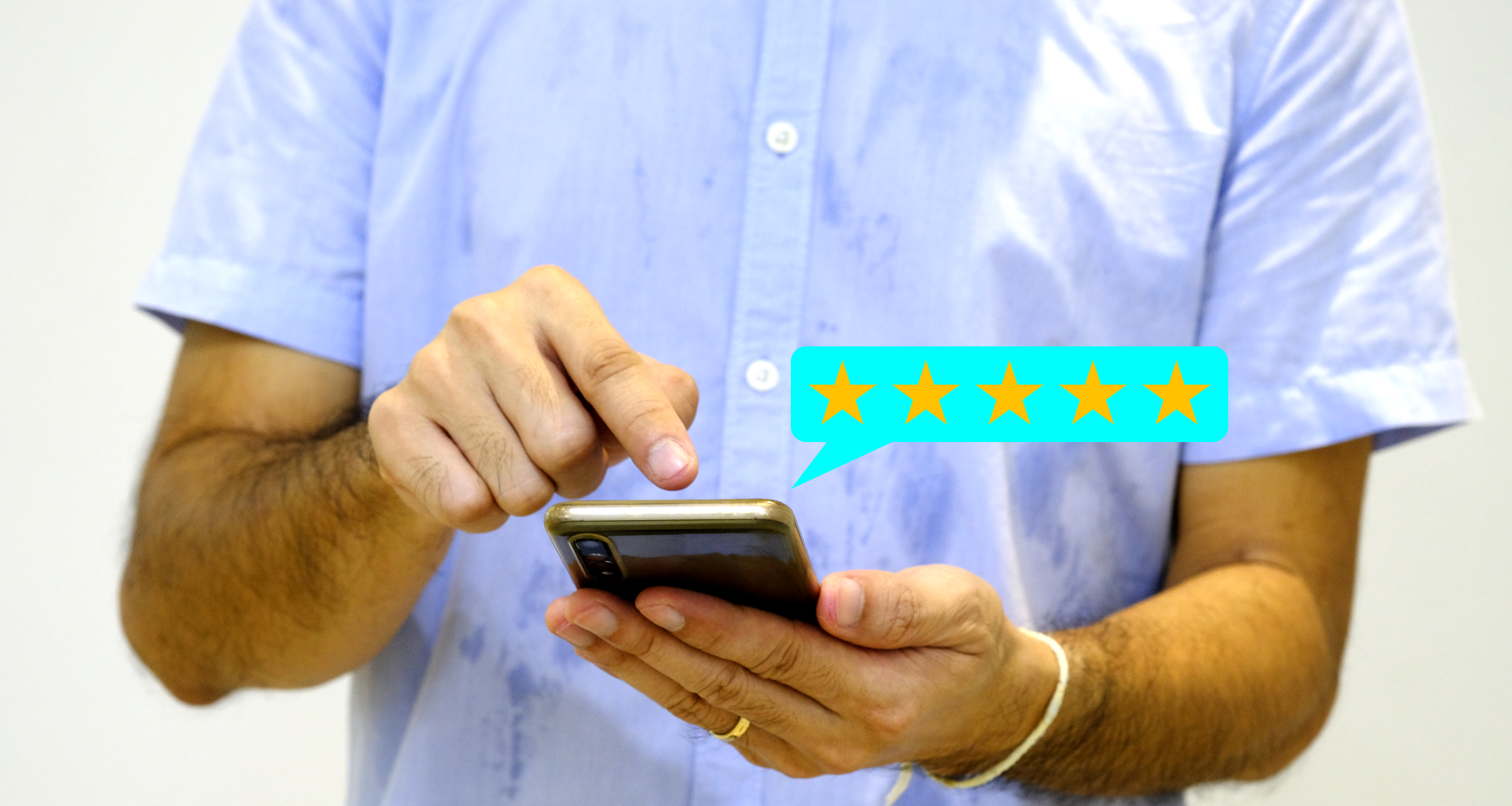 giving five star feedback