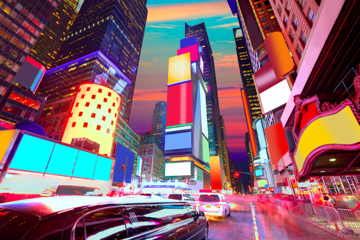 Times Square Manhattan New York deleted ads