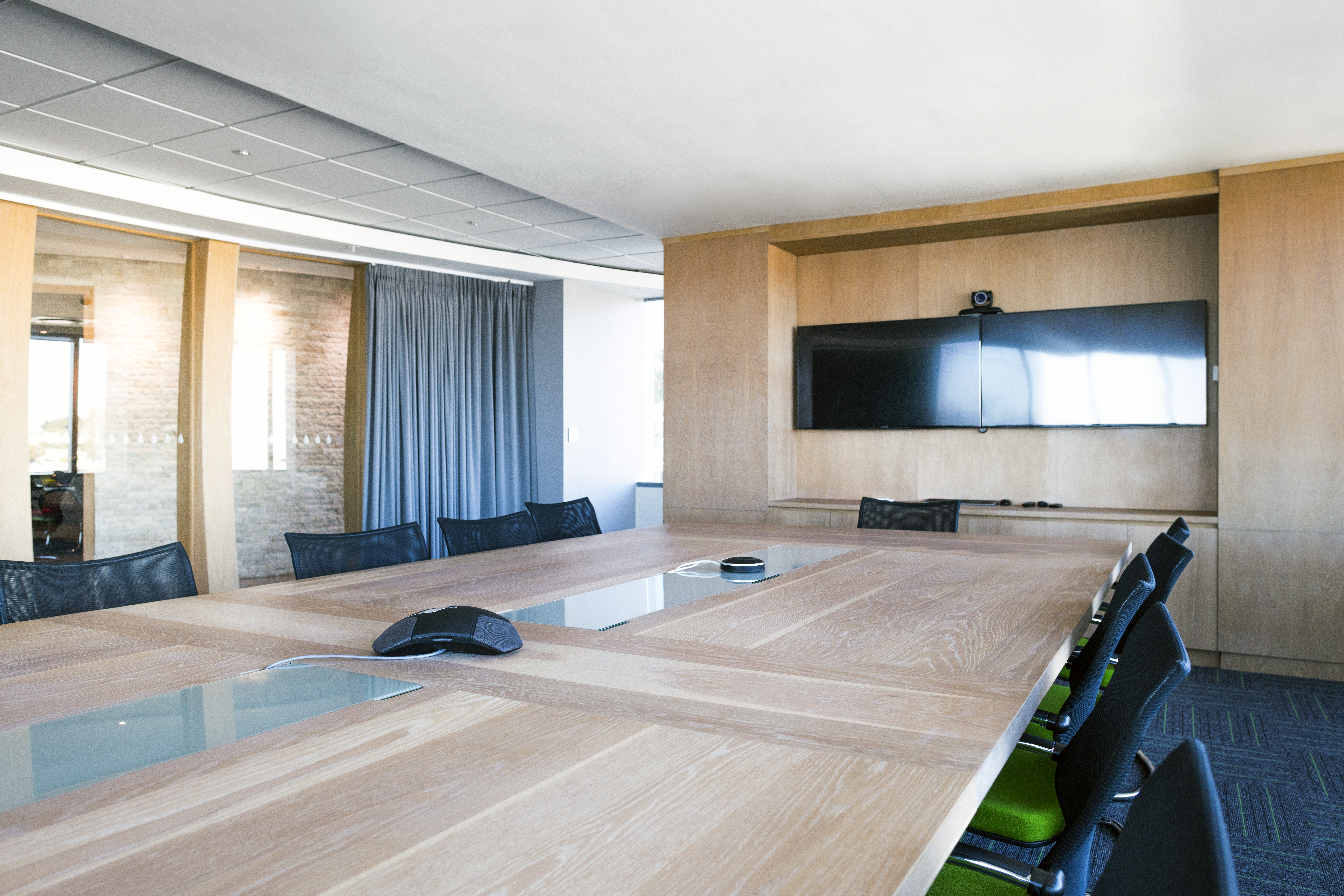 Interior of elegant board room.