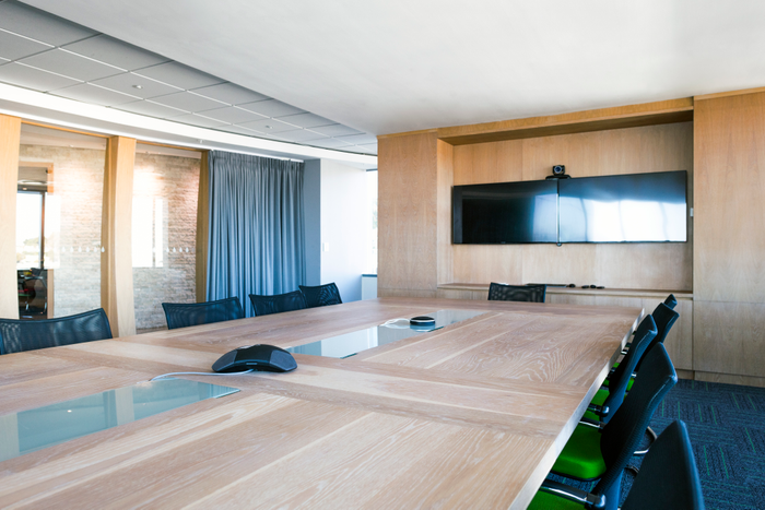 Interior of elegant board room.