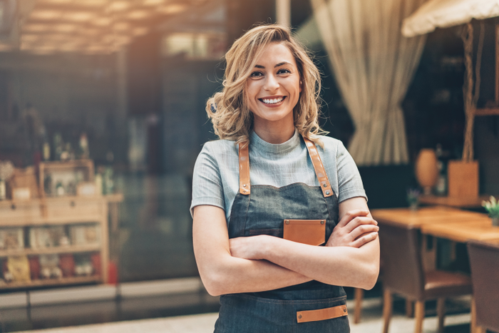 Portrait of a beautiful woman small business owner